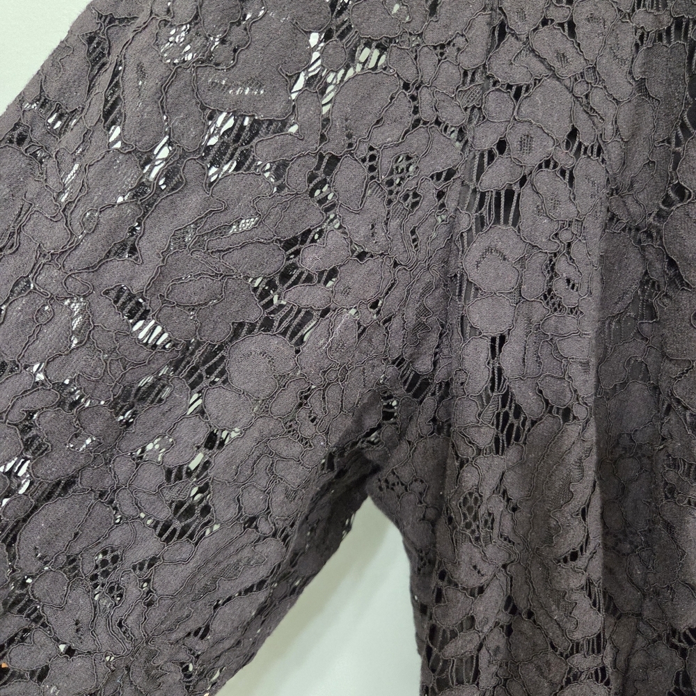 Torrid Elegant Black Lace Dark Romantic Floral Women's Jacket Lightweight 3X - Picture 8 of 10